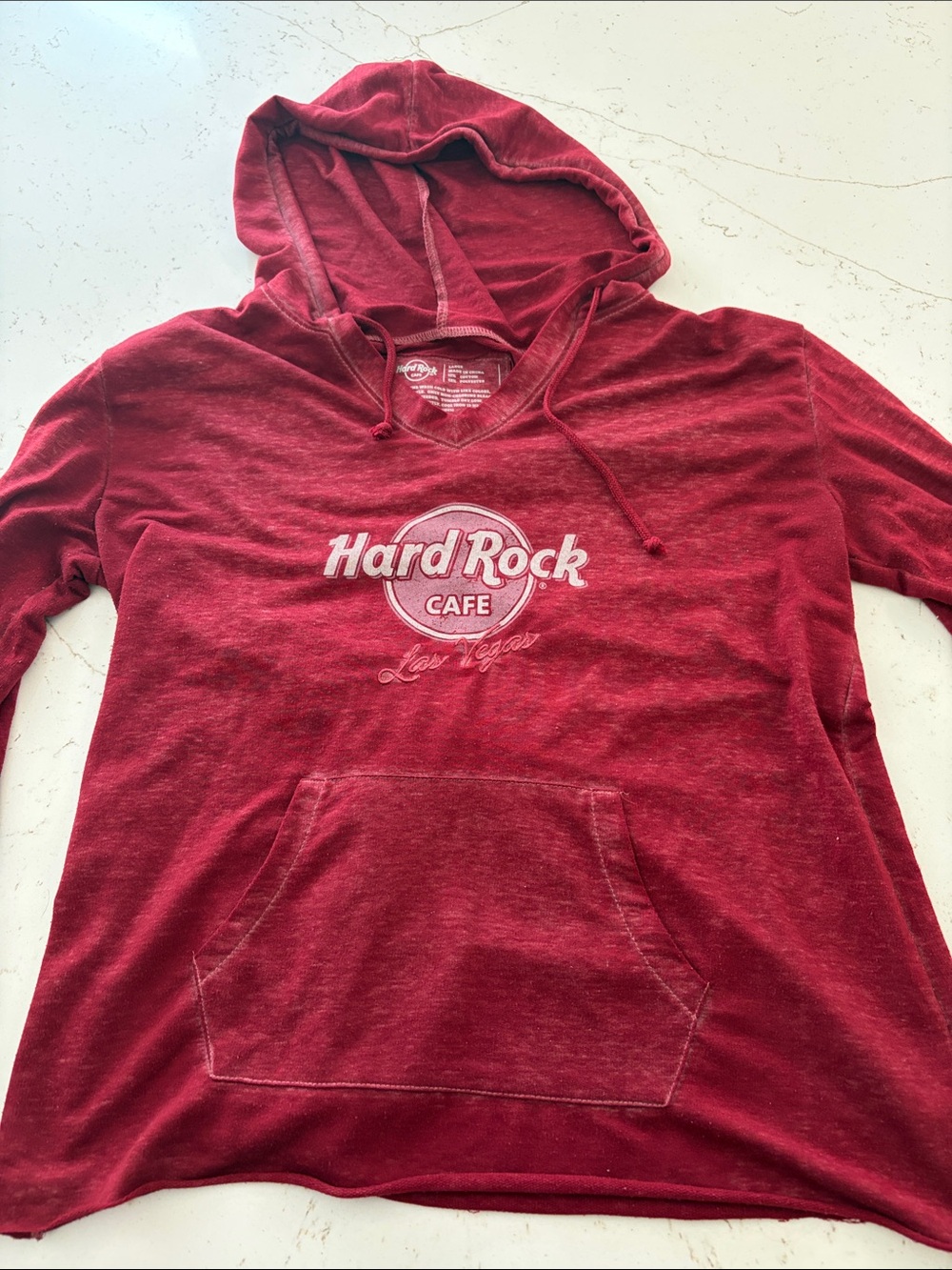 Hard Rock Cafe Burgundy Hooded Pullover
